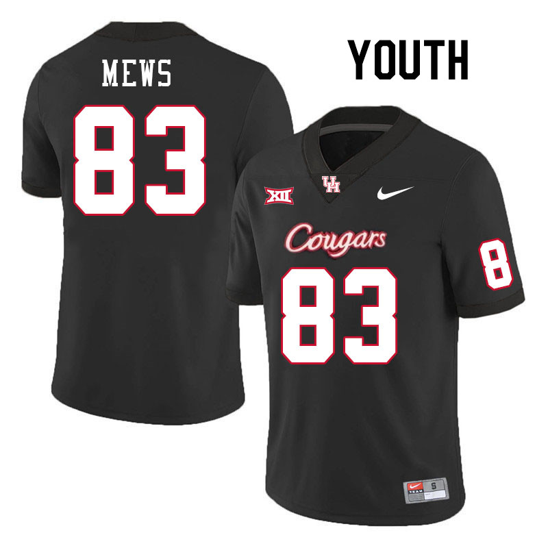 Youth #83 Mekhi Mews Houston Cougars College Football Jerseys Stitched-Black